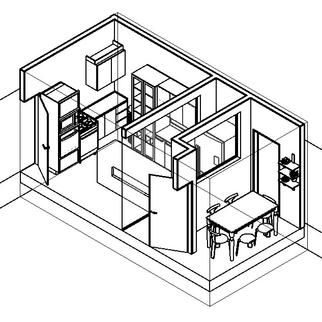 vista 3D cocina+comedor 1